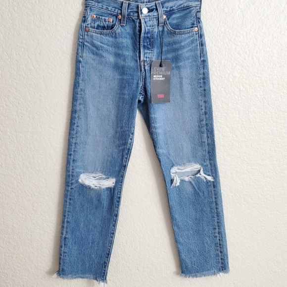 Levi's Wedgie Fit High Rise Straight Jeans size 28 - Picture 11 of 11